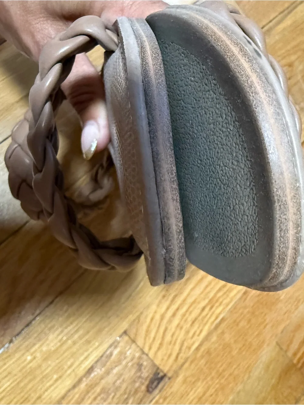 DV Braided Twin-Strap Slide Sandals - Neutral Taupe